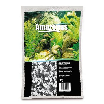Kies farbig 2-3mm schwarz-weiss 5kg