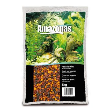 Kies farbig 2-3mm orange-braun-schw. 5kg
