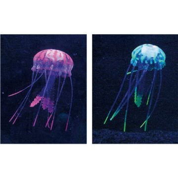 Dekor Floating Qualle gelb violett 2Stk