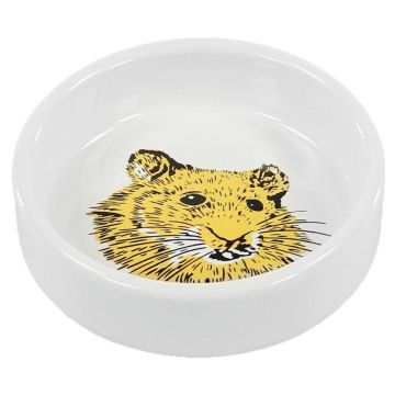 Porzellannapf, D=8cm, Hamster, weiss