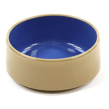 Keramiknapf D=13cm beige innen blau