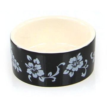 Keramiknapf Flower schwarz, 220ml