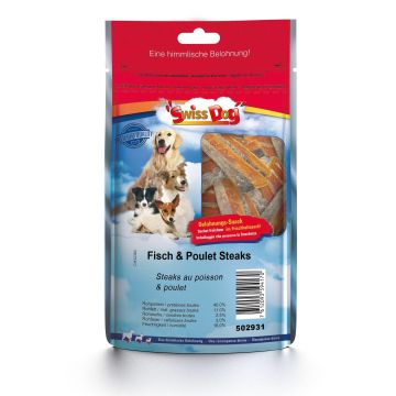 SwissDog Fisch & Poulet Steaks 80g