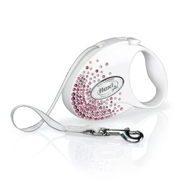 Flexi Glam Splash Pink M, Pearl-white
