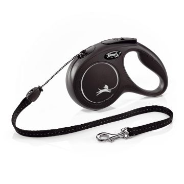 Flexi Classic M, schwarz, 5m