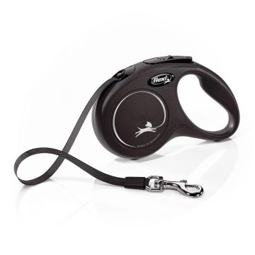Flexi Classic S Gurt , schwarz, 5m