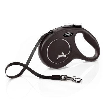 Flexi Classic M Gurt, schwarz, 5m