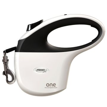 Flexi One, schwarz/weiss, Gurt, 5m