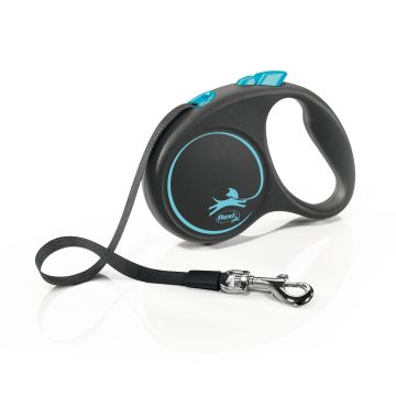 Flexi Black Design S Gurt 5m blau