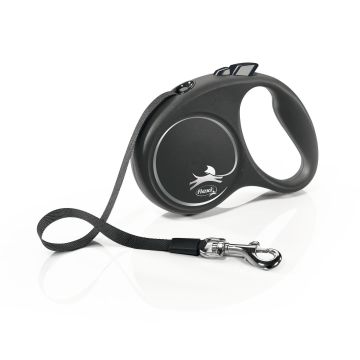 Flexi Black Design S Gurt 5m silber