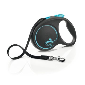 Flexi Black Design L Gurt 5m blau