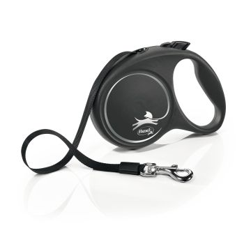 Flexi Black Design L Gurt 5m silber