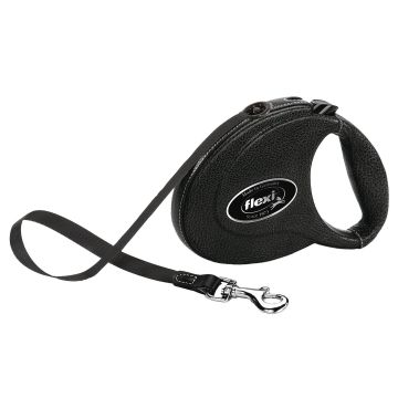 Flexi Leather Gurt 5m schwarz