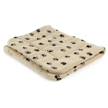 SP Sherpafleece-Decke Pfötchen  beige