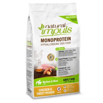 Natural Impuls Adult Med/Max Huhn 12kg
