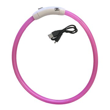 Universal-Leuchthalsband XL L70cm pink