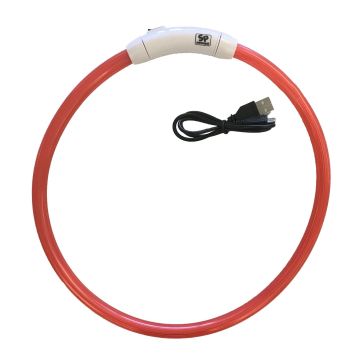 Universal-Leuchthalsband XL L70cm rot