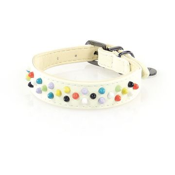 Lederhalsband Mastermind 30mm/43cm weiss