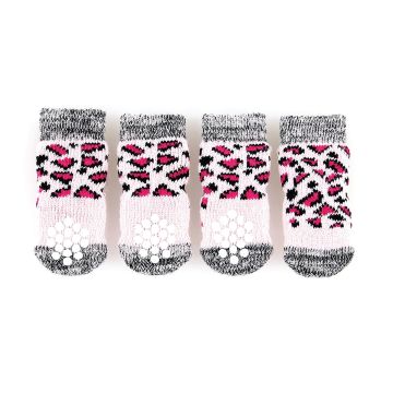 Hundesocken mit Anti-Slip Tri, L pink