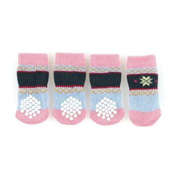 Hundesocken mit Anti-Slip Naturi, L rosa