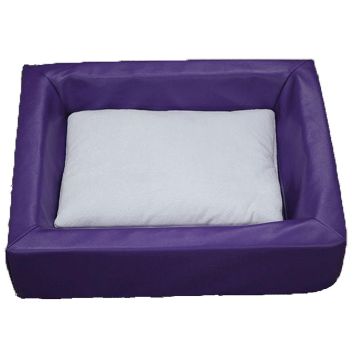 Hygienebett mit Kissen S, lila/weiss