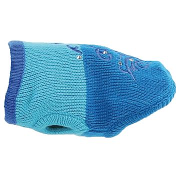 Hundepullover Pearly, M hellblau