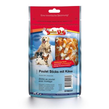 SwissDog Poulet Sticks mit Käse 100g