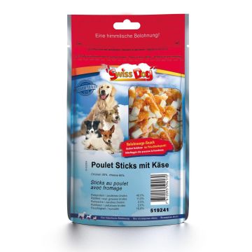 SwissDog Poulet Sticks mit Käse 500g