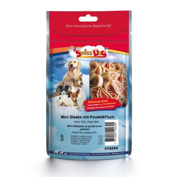 SwissDog Mini Steaks Chicken+Fish 400g