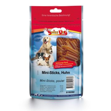 SwissDog Mini-Sticks Huhn 6cm 100g/18Stk