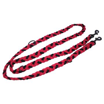 Führleine geflochten 10mm/200cm sw-rot