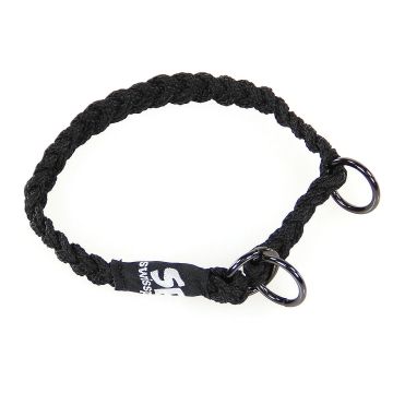 Halsband geflochten 20mm/50-57cm schwarz