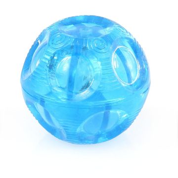 Hundespielzeug Leuchtball Lumo, blau