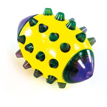 Leuchtrugbyball inklBatterie 14cm violet