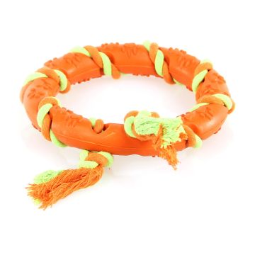 Spielring Jowa mit Baumwollseil orange