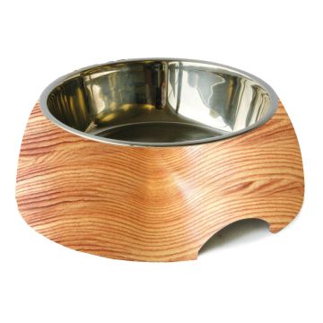 Melamin Hunde- & Katzennapf S, Holzmotiv