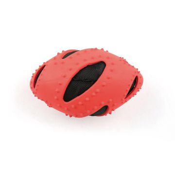 Hundespielzeug Joy-Rugbyball L=17cm rot