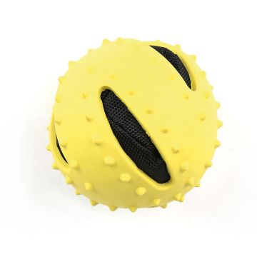 Hundespielzeug Joy-Ball D=9.5cm gelb/sw