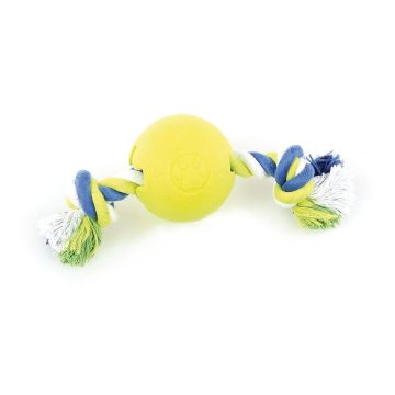 swisspet Foam-Play Ball mit Seil M gelb