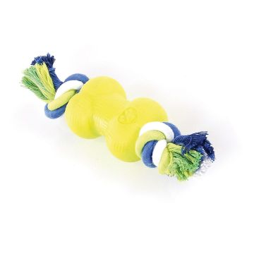 swisspet Foam-Play Knochen m/Seil S gelb