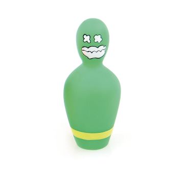 Hundesp. Mini-Vinyl-Bowlingkegel grün