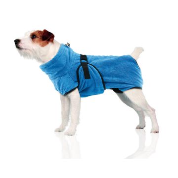 swisspet Wety Hundebademantel S blau
