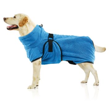 swisspet Wety Hundebademantel M blau