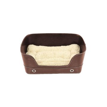 Hunde- & Katzenbett Lounge,beige/d.braun