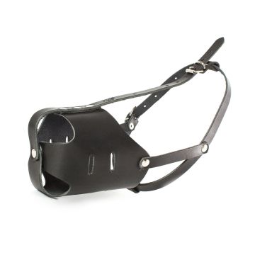 K9 Ledermaulkorb geschlossen 1731G sw