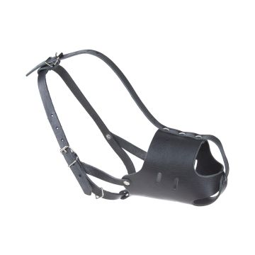 K9 Ledermaulkorb geschlossen 1734G sw