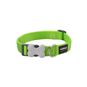 RedDingo Dog Collar Plain Lime Green L
