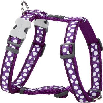 RedDingo Harness white Spots Purple S