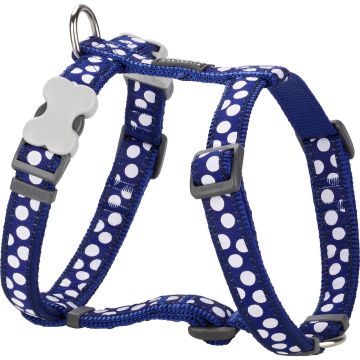 RedDingo Harness white Spots Dark Blue L