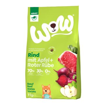 WOW Trockenfutter Minis Adult Rind 1kg